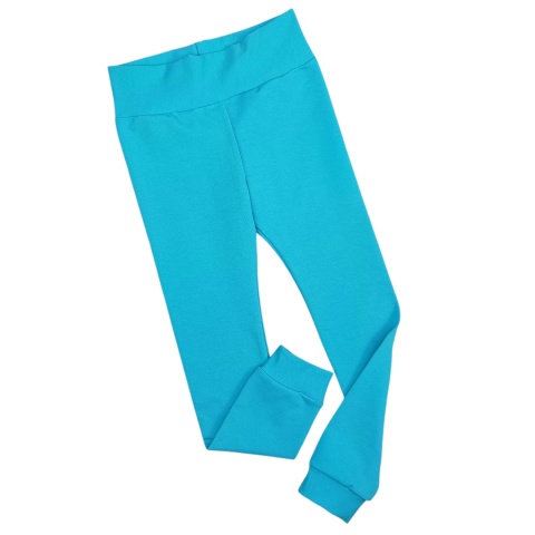 Lagunowy Błękit legginsy z wysokim stanem