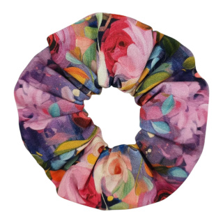 Scrunchie Fioletowe Róże