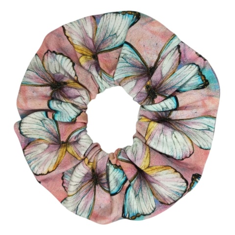 Scrunchie Kolorowe Motyle