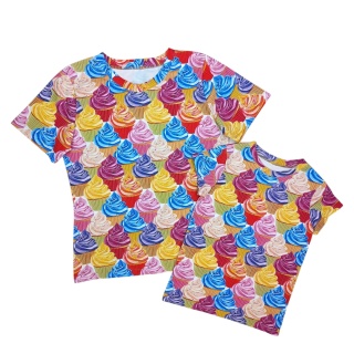 Zestaw T-shirt damski & dziecięcy Babeczki
